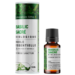 kologisk Hellig Basilikum terisk olie - 5 ml.